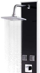 Coluna de duche em vidro 18x42,1x120 cm preto