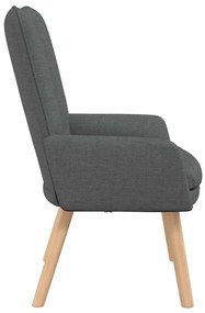 Cadeira Relaxante vidaXL Cinza Escuro em Tecido
