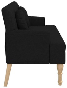 Banco c/ almofadões 113x64,5x75,5 cm tecido preto