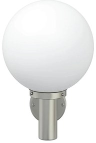 Luminária de Parede Externa Prata Aço Inoxidável IP44