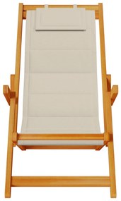 Cadeiras de Praia Dobráveis vidaXL 2 pcs Taupe em Madeira de Acácia Só