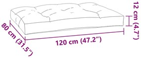 Almofadões de paletes 7 pcs tecido antracite