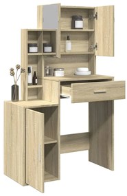 Toucador com armário 80x35x132 cm cor carvalho sonoma