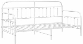 Estrutura de cama vidaXL Branca 90x190 cm Aço