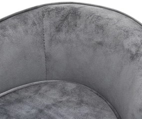 Sofá para cães 69x49x40 cm pelúcia cinzento