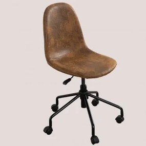 Cadeira De Escritório Em Pele Sintética Glamm Café Vintage - Sklum