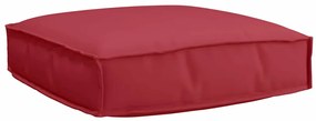 vidaXL Almofada de Palete Para Assento Vermelha Vinho 60 x 60 x 12 cm Tecido Oxford