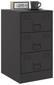 Mesa de cabeceira 34,5x39x62 cm aço preto