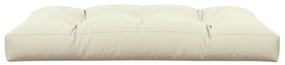 Almofadão para sofá de paletes 120x80x12 cm tecido creme