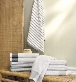 Jogo de toalhas de banho 3 peças 100% algodão 500gr./m2 - Crayon Lasa Home: Cinzento