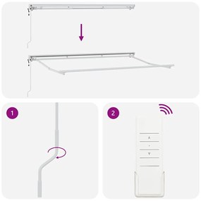 Toldo Elétrico Branco 3.5 x 2 m Alumínio