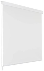 142842 vidaXL Estore de rolo para o duche 100x240 cm branco