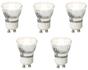 Conjunto de 5 Lâmpadas LED GU10 Reguláveis 35mm 3W 220LM 3000K