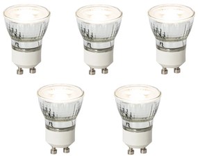 Conjunto de 5 lâmpadas LED GU10 reguláveis 35mm 4W 200lm 3000K