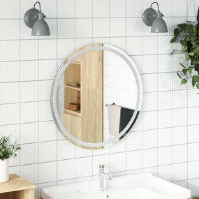 vidaXL Espelho de casa de banho com luzes LED redondo 70 cm