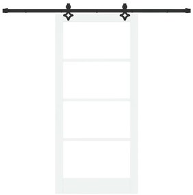 Porta Deslizante vidaXL com Conjunto de Hardware Branco 93x202 cm em M