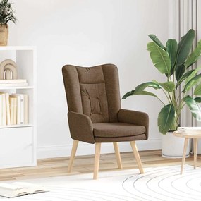 vidaXL Poltrona Relaxante Marrom Tecido