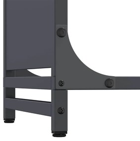 Suporte para lenha 90x28x90 cm aço laminado a frio antracite