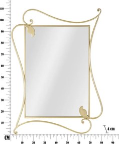 ESPELHO DE PAREDE PETAL 80X4X110 CM DOURADO