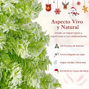 Arvore de Natal Fantasiosa de 150 cm Topo Flexível Artificial com Luzes (DECORAÇÃO NÃO INCLUIDA) para Festas e 216 Pontas de Galhos Verdes