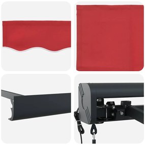 Toldo Retrátil Automático Vermelho 400x300 cm