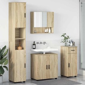 vidaXL Conjunto de Móveis para Banheiro 4 pcs Carvalho sonoma