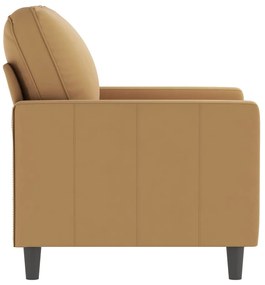 Poltrona 60 cm veludo castanho