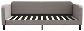 Sofá-cama com gavetão 100x200 cm tecido cinzento-acastanhado