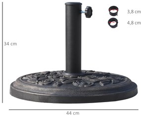 Base para Chapéu de Sol Redonda Suporte para Chapéu de Sol de Resina p