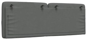 Almofadão de cabeceira 120 cm tecido cinzento-escuro
