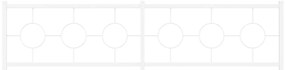 Cabeceira de cama 200 cm metal branco