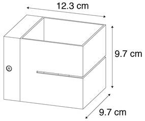 Candeeiro de parede moderno branco 9,7 cm - Transfer Groove Design,Industrial,Moderno