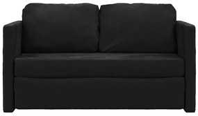 Sofá-cama sem pés 122x204x55 cm veludo preto