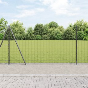 Cerca Euro com 13 Postes Flangeados 1.2x25 m em Aço Galvanizado