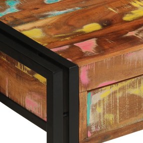 Mesa de Consola vidaXL Multicolorido 120x33x75 cm Madeira Recuperada