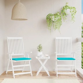 vidaXL Almofadões p/ cadeira 2pcs 40x40x4 cm tecido turquesa