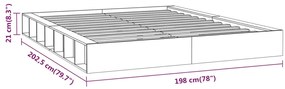 Estrutura de cama super king 180x200 cm madeira maciça branco