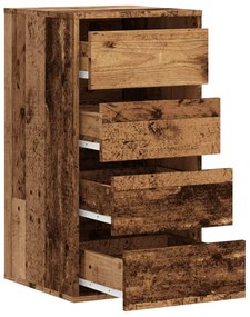 Cómoda com 4 Gavetas - 40x41x76 cm - derivados de madeira - madeira ve