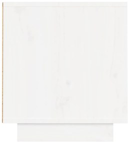 Móvel de TV 140x35x40 cm madeira de pinho maciça branco