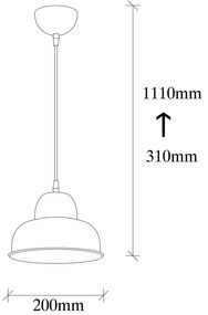 Chandelier Berceste – Dourado – 20 x 20 cm