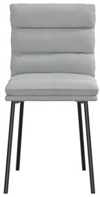 Cadeiras de jantar 2 pcs veludo cinzento-claro