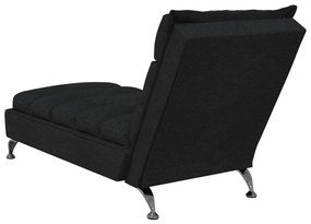 Chaise lounge com almofadões tecido preto