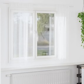 vidaXL Cortina de Voile 2 pcs Branco 175 x 140 cm Poliéster