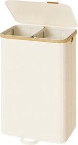 Cesto da roupa suja com tampa 150L 52 x 38,5 x 75 cm Creme