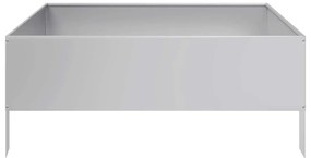 Canteiro elevado de jardim 100x100x25 cm aço galvanizado