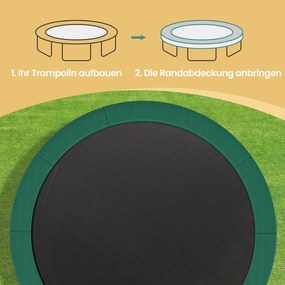 Cobertura para trampolim resistente aos raios UV de 366 cm verde