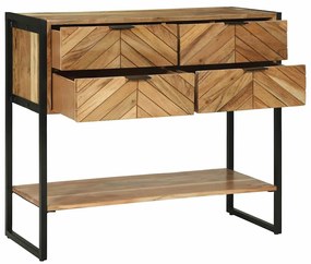 Mesa de Consola 90x35x80 cm Madeira Sólida Acácia