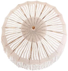 Guarda-sol Outros Creme x 250 cm Algodão e madeira sólida