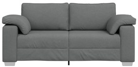 Sofá Loveseat Cinza Escuro, 140 cm, Tecido