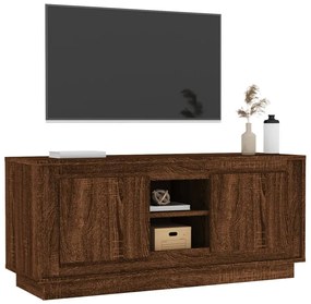 Móvel TV 102x35x45 cm madeira processada cor carvalho castanho